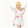 Anime Character Panty Cosplay Costume Lolita White Sexy Fancy Dress Angel Wing Gown Halloween Party Clothes Outfit For Women