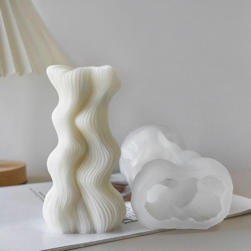 Geometric Rotating Silicone Candle Mold Silicone Scented Candle Mould for Geometric Scented Candle DIY Gift