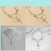 Stylish Multilayer Cross And Heart Pendant Necklace With Imitation Pearl Design For Women