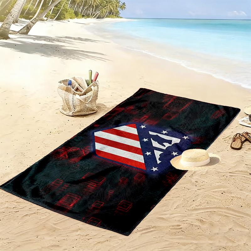Club Atletico de Madrid Print Beach Towel, Large Soft Quick Dry Towel for Beach Camping Swimming