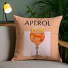 Federa per Cuscino Aperol Spritz Classico Morbido Peluche Corto Stampa Double-Sided Decorazione per la Casa Federa Lavabile in Lavatrice Regalo
