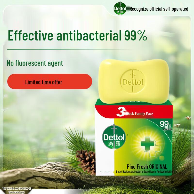 Dettol Pine Fresh Antiseptic Bar Soap (6 x 115g)