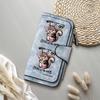 Cute Squirrel Print Wallet Fashion Casual Large Capacity Portable Ladies Long Purse