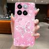 For Xiaomi 14T / Xiaomi 14T Pro Case Clear Luxury Fashion Butterfly Flower Soft TPU Silicone Casing Cover Transparent Phone Case