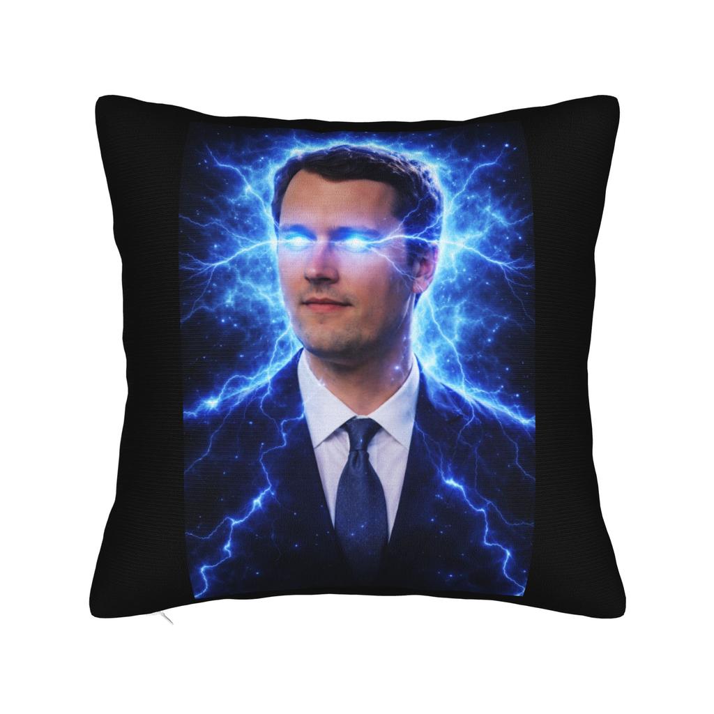 Charlie Kirk Meme Square Pillowcases Polyester Bed Car Cushion Cover Creative Decorative Throw Pillow Case 45*45