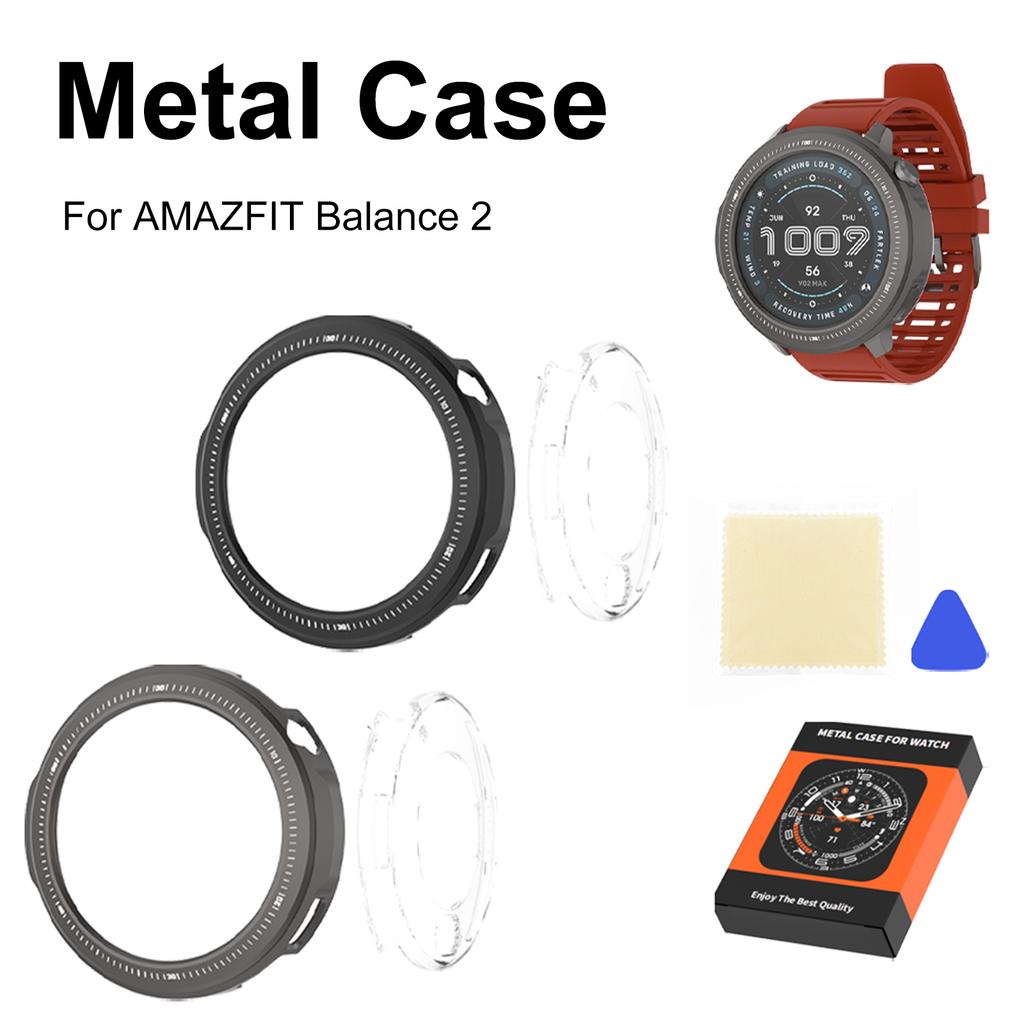Protective Bumper Shell Hollow Drop-Resistant Protector Shell Shockproof Compatible for Amazfit Balance 2 Smart Watch 47mm