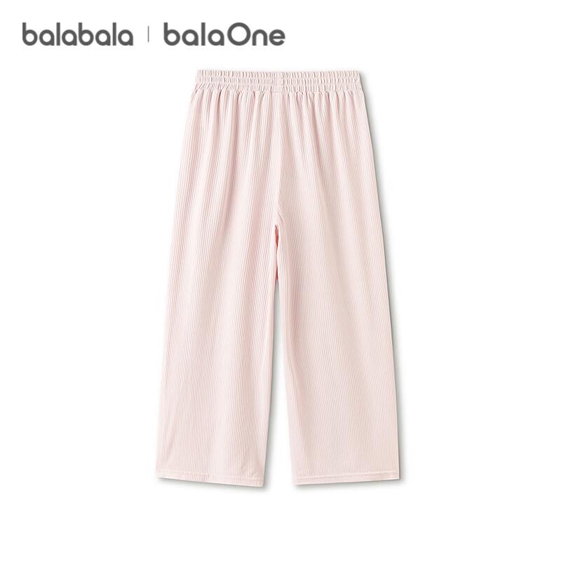 Balabala Girls' Straight-Leg Bow Detail Summer Pants