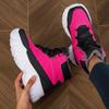 2025 Women's Casual Winter Boots Luxury Brand Sneakers Shoes Thick Sole Ankle Boots Warm Plush Cotton Shoes