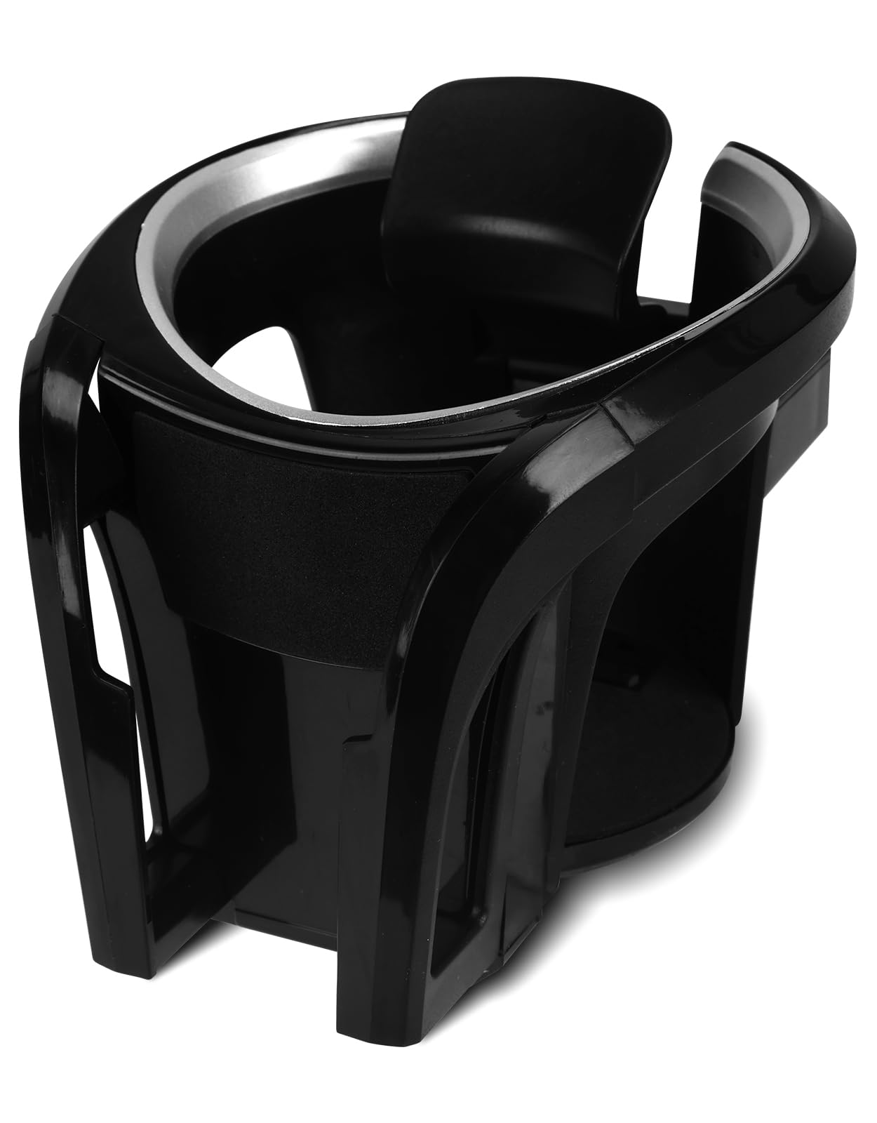 

[momonala] Drink Holder Smartphone Holder Car Car Supplies Convenient Goods Car Interior Car Supplies Storage 2 in 1 (Silver Black)