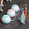 Electric Cat Toy Automatic Interactive Kitten Toy 4 Modes Pet Exercise Electric Toys Cat Teasing Feather Intelligent Pet Items