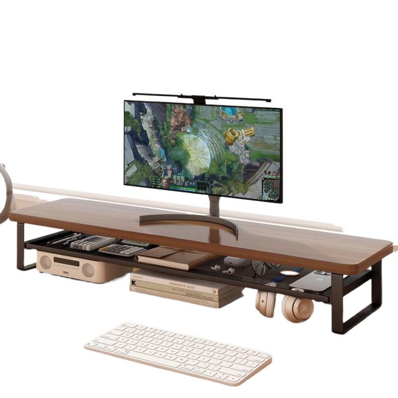 Adjustable Desktop Monitor Stand with Storage