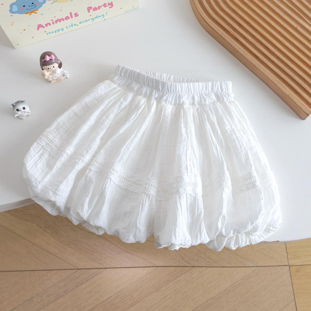Girls Summer 2 Piece Outfit Blue Ruffle Top With White Bud Pants Stylish Casual Set For Kids