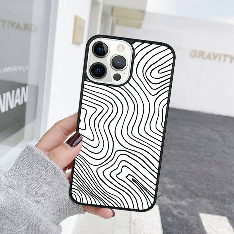 Fashion Abstract Art Line Wave Phone Case Cover For iPhone 17 Air 15 16e 11 13 14 Pro Max 12 Plus Max Fundas