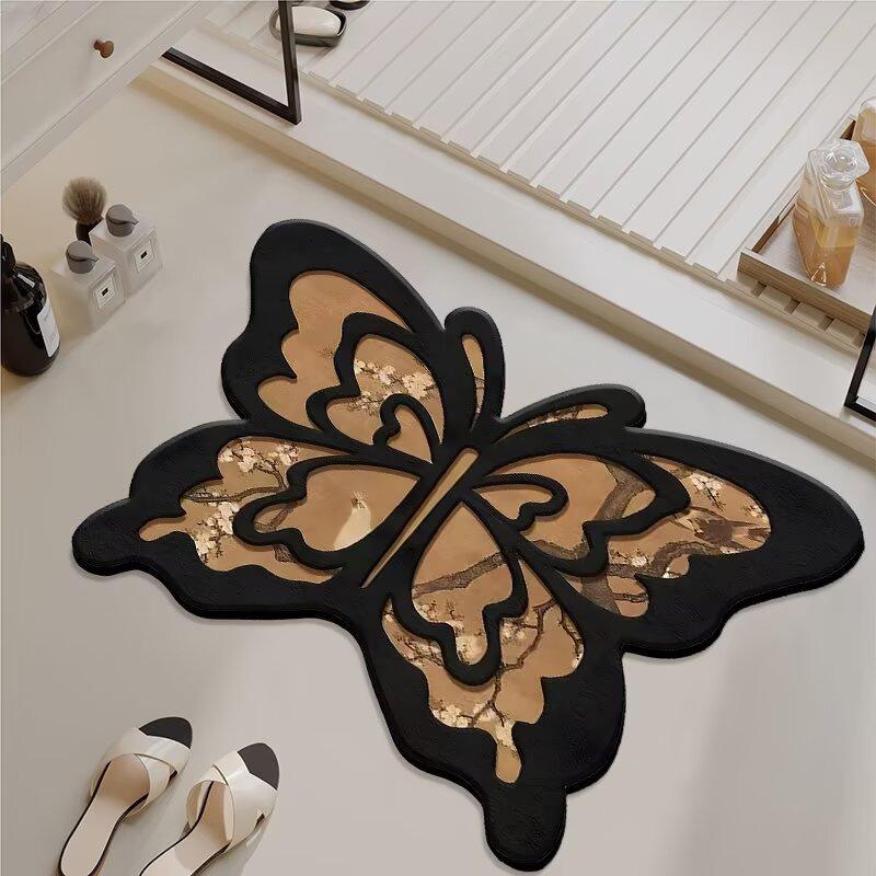 Diatom Non-Slip Bathroom Floor Mat, Kitchen Quick-Drying Floor Mat, Toilet Diatom Mud Absorbent Floor Mat Douyin 50*80cm