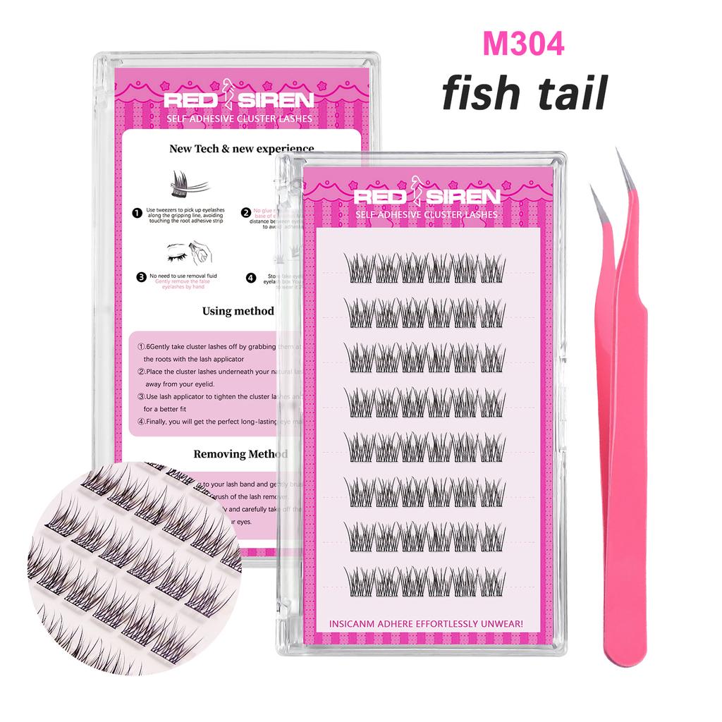 Wimpern-Cluster-Set Ohne Kleber Selbstklebende Wimpern Koreanisches Make-up Natürlicher Look Zarte Einzelwimpern Neue Manga-Wimpern