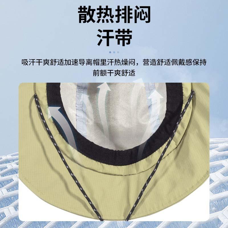 Summer Waterproof and Rainproof Bucket Hat Men's Outdoor Mountaineering Sun Hat UV Protection Fishing Hat Women's Sun Protection Hat