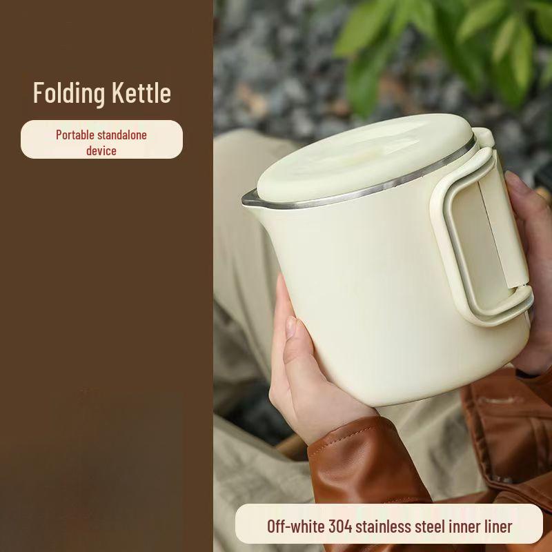 Compact Stainless Steel Foldable Electric Travel Kettle
