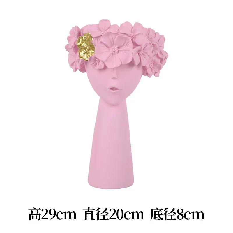 Nordic Decoration Home Flower Vase Living Room Decoration Vases Cute Girl Arranging Flower Container Desktop Accessories