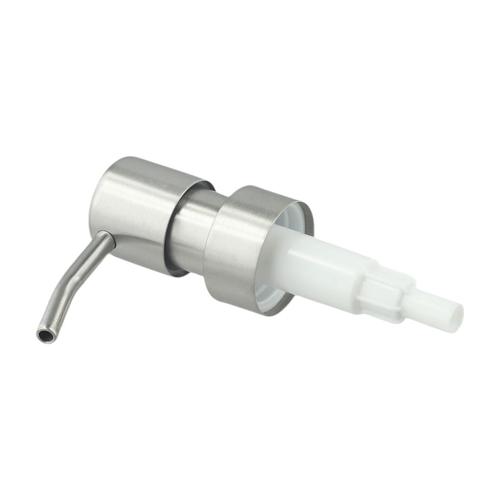 1 st Badrumsvätskelotion Tvåldispenser Pumphuvud Handtag Rostfritt Stål Pumphuvud För Handtryck Köksdispenser Rör