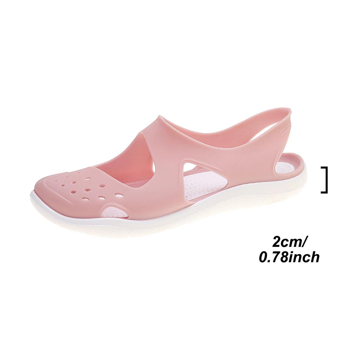 

Flat Sandals Ladies 2025 New Casual Fashion Soft Bottom Beach Shoes Plastic Sandal Women Summer Comfortable Espadrilles Hot 41 рожевий