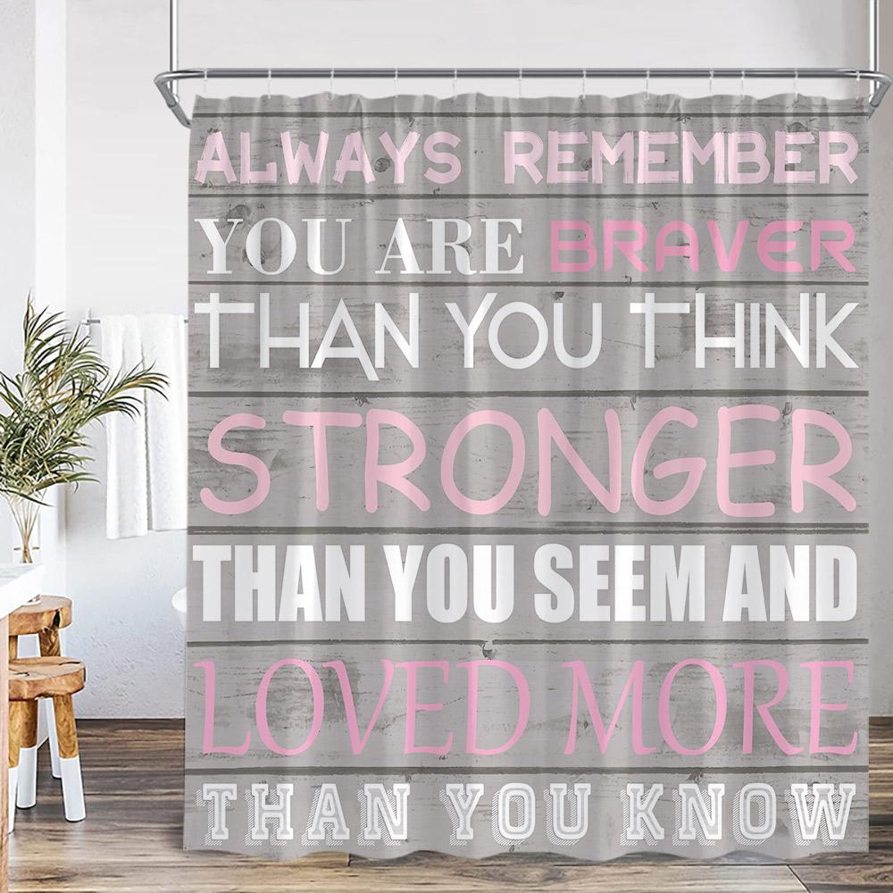 Motivational Quote Words Modern Shower Curtain Flowers Butterfly Art Aesthetic Bathroom Decor Polyester Fabric Bathtub Curtain