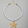 Přeshraniční kovový oceánský náhrdelník s přívěskem hvězdice s přehnanou osobností, hvězdné plážové prázdninové doplňky pro ženy