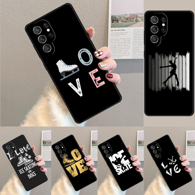 Love Ice Skating Silicone Phone Case For Samsung Galaxy Note 10 Pro S26 S25 S24 S23 S22 S21 Plus S25Ultra Capa Cover