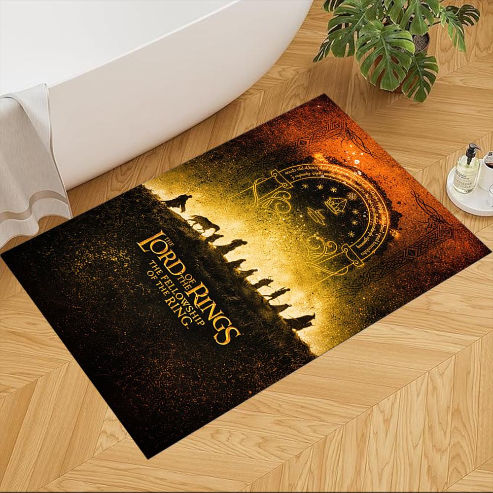 Lord Rings Floor Rug Office Rug Design for Hallway Study Room Game Room Dining Room Anti-slip Rug Decorate Offices Perfect Gift for Women/Men