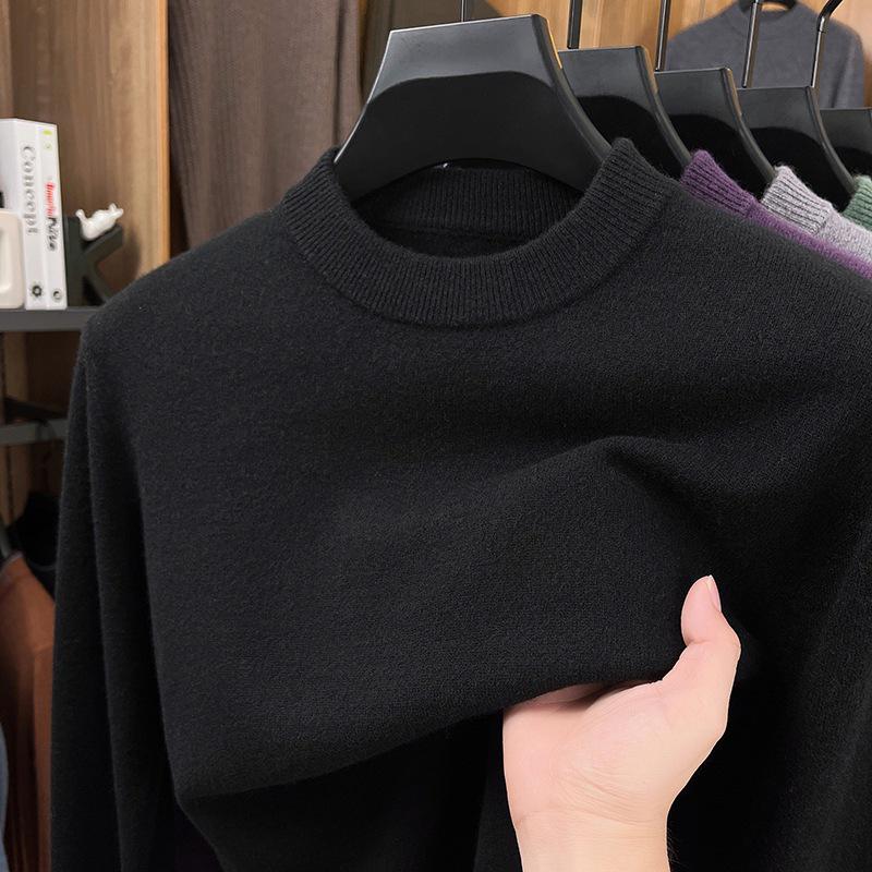 100% Pure Cashmere Men s Winter 2025 Half-High Neck Business Casual Sweater L