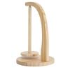 Yarn Holder Wooden Yarn Spinner Rotating Yarn Ball Stand Portable Knitting Crochet Spindle Dispenser for Household Wood