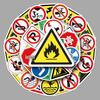 50-Piece Waterproof Road Warning Stickers for Suitcases, Travel Cases, Scooters, Phones, and Computers.