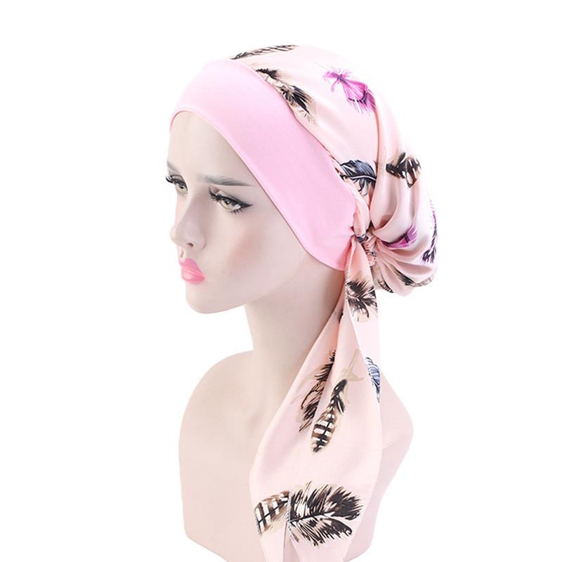 fashion printed flowers women inner hijabs cap muslim head scarf turban bonnet ready to wear ladies wrap under hijab caps