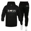 Casual Sports Two-piece Men's Hoodie Set Hooded Sweatshirt Printed