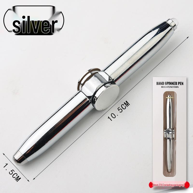 Luminous Rotating Spinner Pen with Flashing Belt Light and Decompression Function
