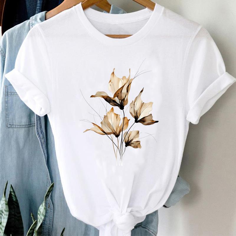 (Asian Size) Women Printed Tee Fashion Lady Clothing Casual T Shirt butterfly trend 90s  Female Top Graphic Short Sleeve T-shirts