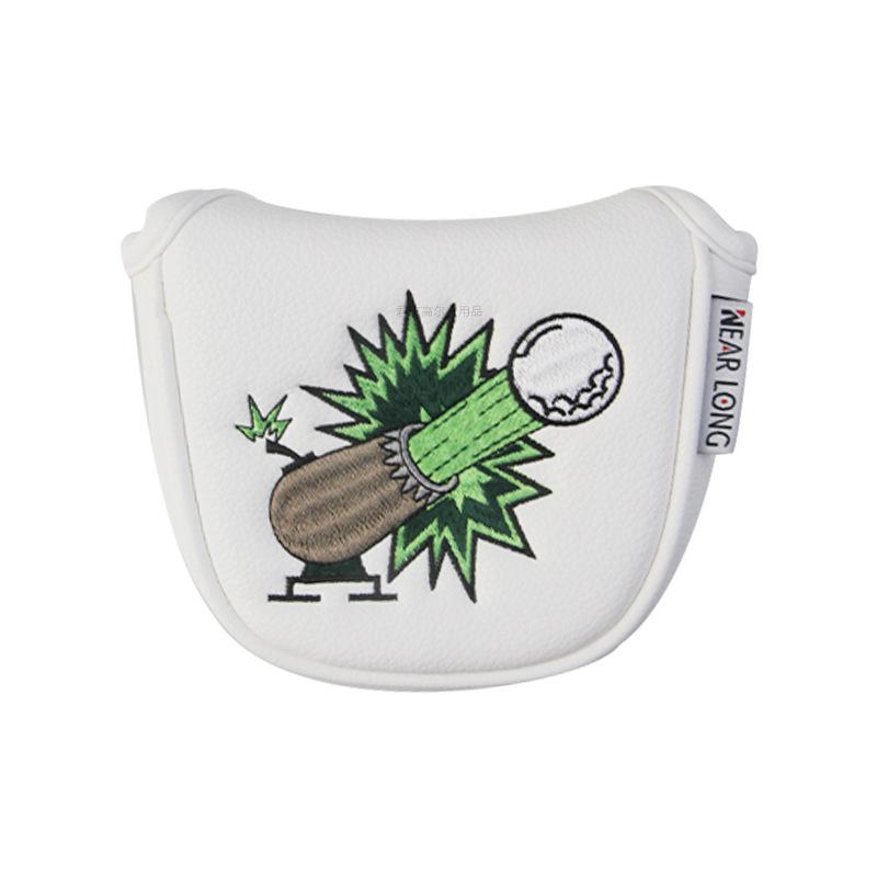 

Водонепроницаемый чехол для гольф-паттера из полиуретана с плюшевой подкладкой, магнитной застежкой и 3D-вышивкой.