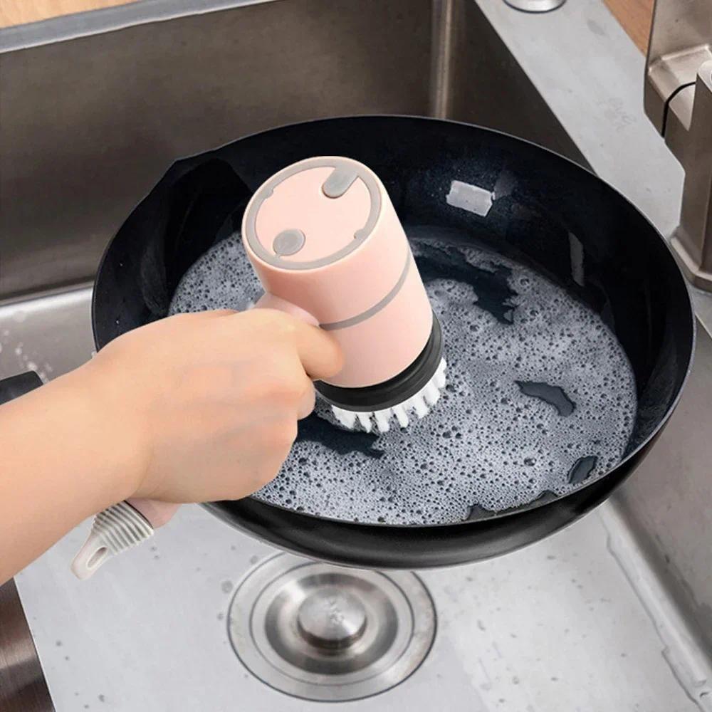 Automatic Kitchen Dishwashing Brush USB Rechargeable Bathtub Tile Professional Cleaning Brush 224*119mm Wireless Portable Electric Cleaning Brush