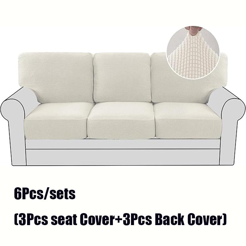 Solid Color Thickenastic Sofa Cover Living Room Protector Kids Slipcover Couch Cover Seat Cushion Washable Removable