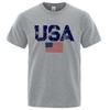 Vintage Usa Flag Street Print Male T Shirts Hip Hop Street Tshirt Summer Casual Cotton Tops Large Size Breathable Tee Clothes