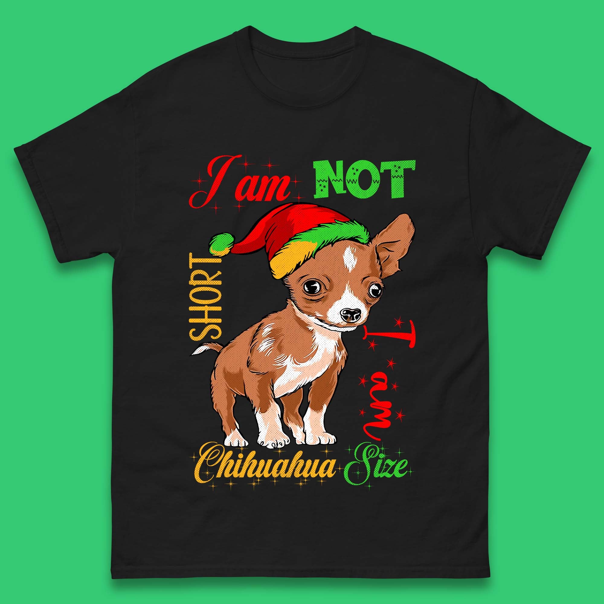 Chihuahua Size Christmas Mens T-Shirt Womens Tops Tees 2XL