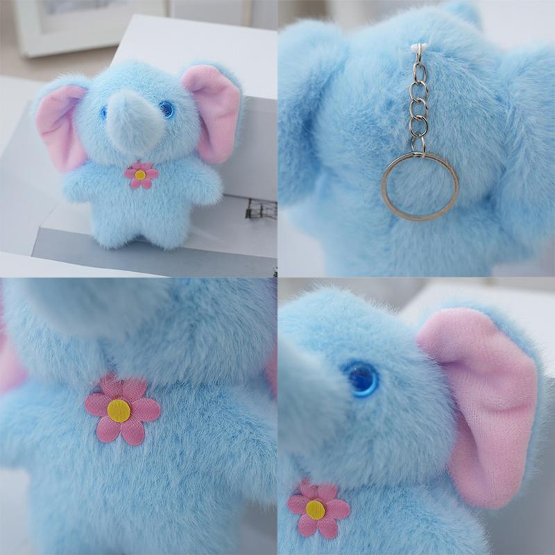 Cute Little Elephant Plush Toy Keychain Pendant Backpack Hangings Decoration Gifts