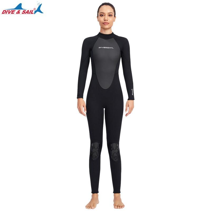 3mm Neoprene Wetsuit Men Women Thick Warm One Piece Snorkeling Surfing Swimming
