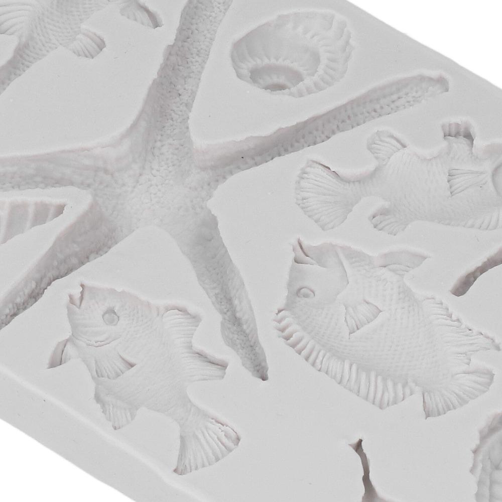 Baking Mold Reusable Silicone Mold Non Stick Silicone Fondant Mold Marine Theme Molds Sugar Craft