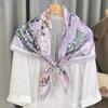 Temperament Gentle Wind Small Fragrant Wind Silk Mulberry Silk Silk Scarf Women'S Digital Printing 90 Twill Process