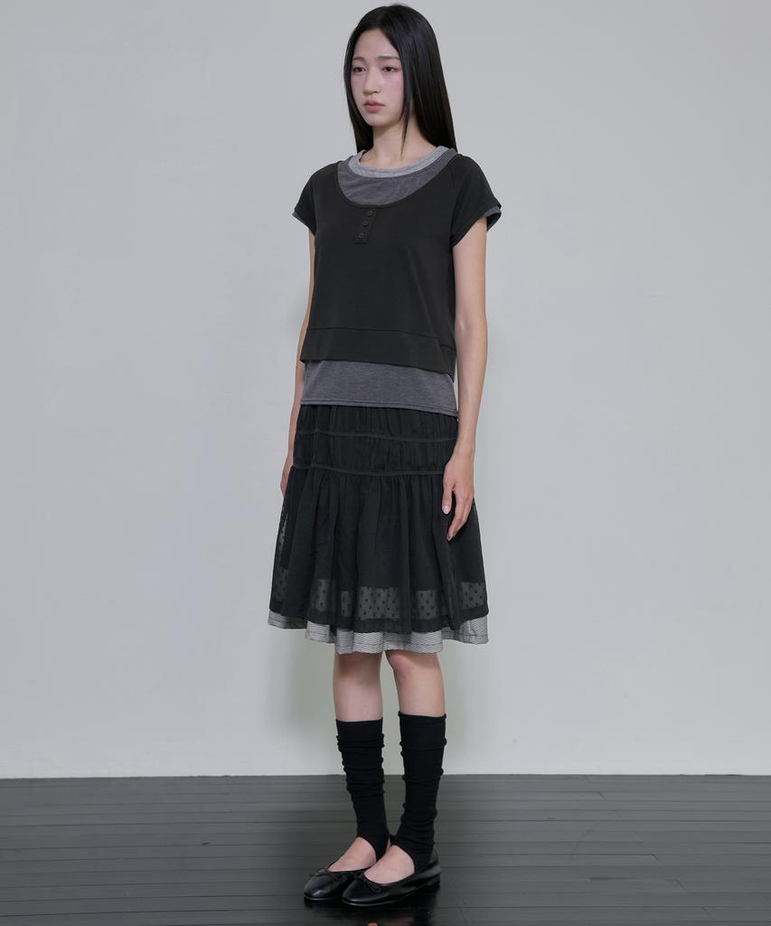 Peulleeoeob 3-Layered Henley T-Shirt (Fl-151_Black)