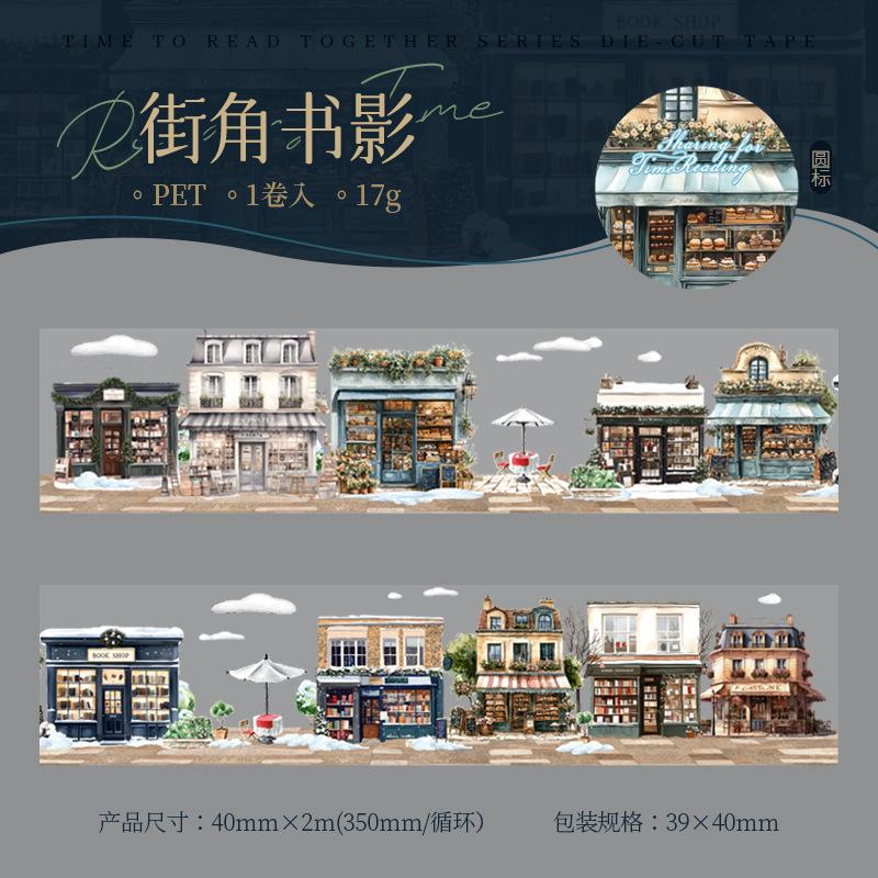 1pcs DIY Decoration Adhesive Tapes Japanese Reading Time Together Washi Tapes Masking Tapes Stickers Stationery