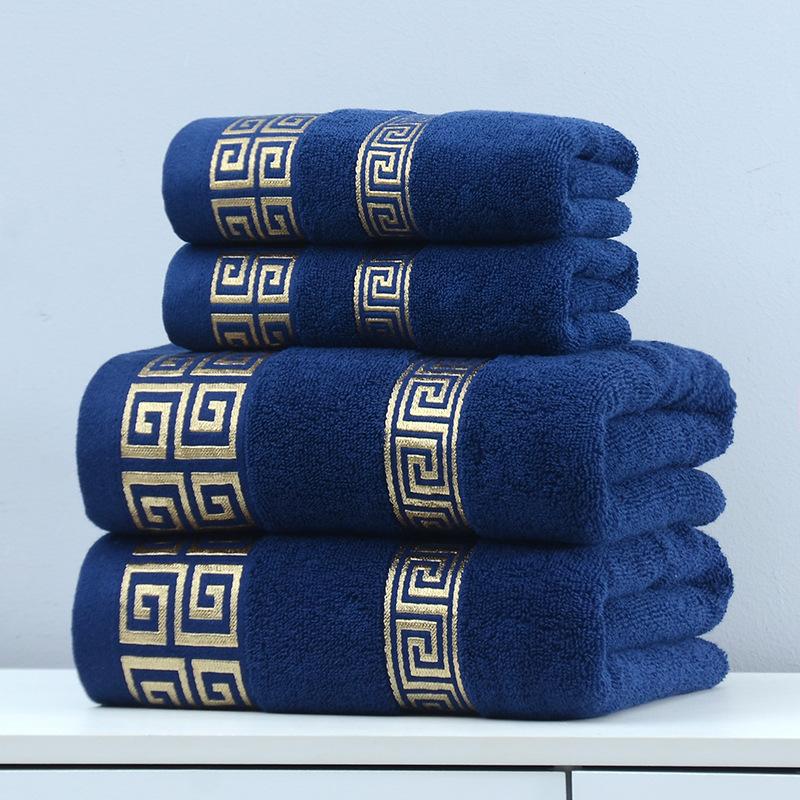 Baumwoll-Export Großes Badetuch, Baumwoll-Gesichtstuch-Set, Geschenk Saugfähiges Röhren-Badetuch