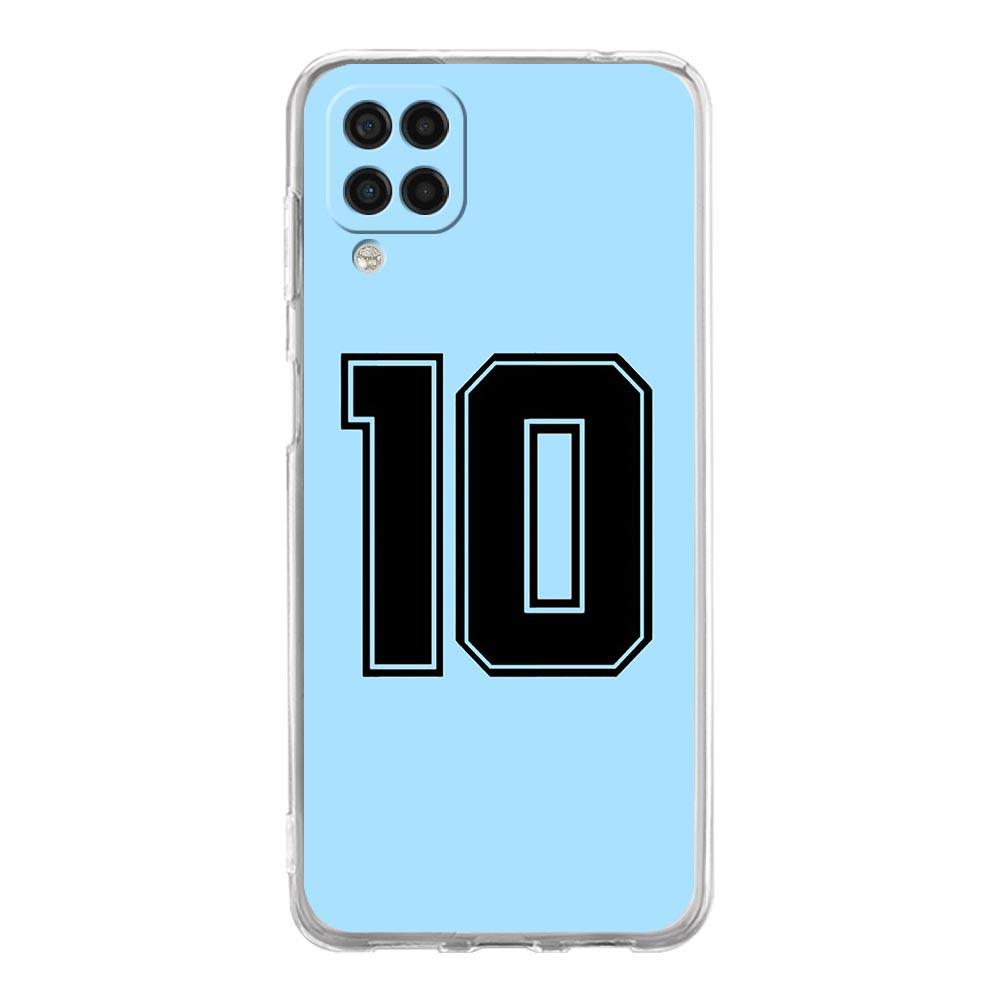 Argentina Vlajka Fotbal 10 Pouzdro na telefon Pro Samsung Galaxy A51 A71 A21S A12 A11 A31 A41 A03S A13 A33 A73 A53 A52 A32 5G Průhledný kryt
