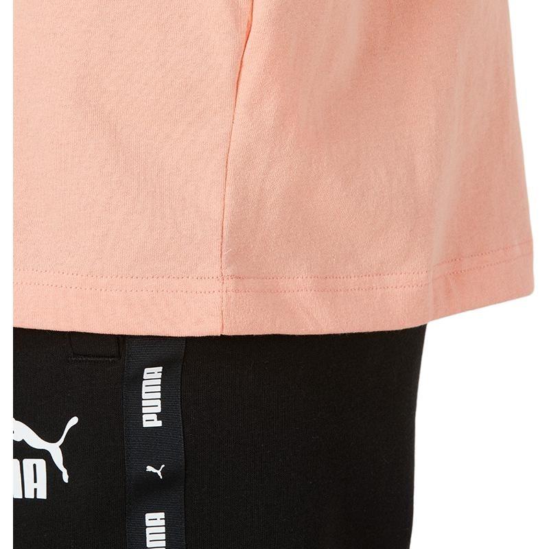 Puma T Shirts Men's Peach Pink Crew Neck Moderate Straight Fit 535400-28