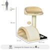 Cat Tree Scratching Scratcher Post Kitten Activity Centre Climber Hanging Ball Beige